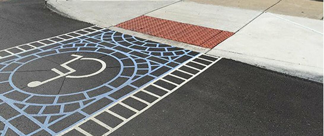 A curb cut