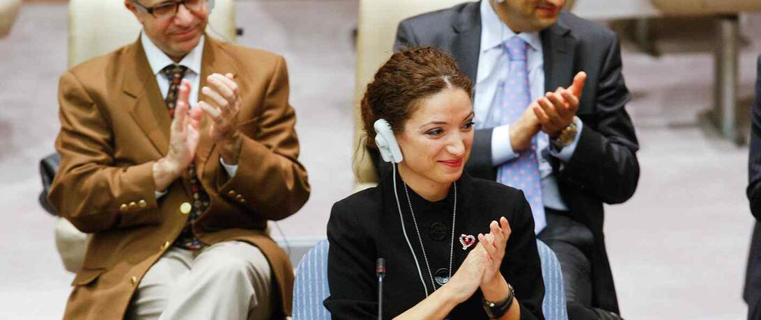  Brigitte Tawk, Counsellor of the Permanent Mission of Lebanon to the UN, attends a meeting of the Security Council on post-conflict peacebuilding - Credit: UN Photo/JC McIlwaine