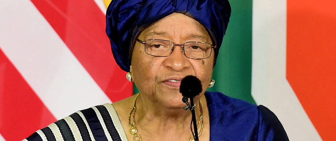 President Ellen Johnson Sirleaf of the Republic of Liberia addressing the media during her State visit to South Africa