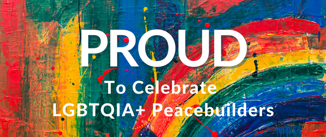 Large, colorful image of the word "PROUD"