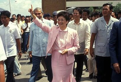 President Corazon Aquino in 1986. Photo: IRRI Images