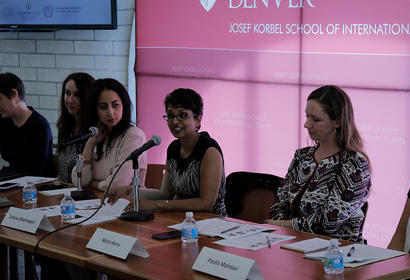 panel at female activism event denver international day of peace